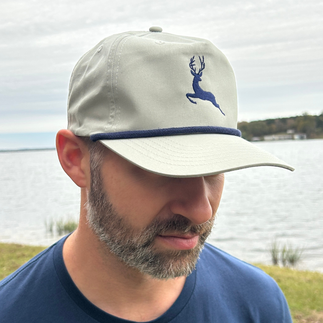 The Last Stag Golf Hat - Light Gray/Navy