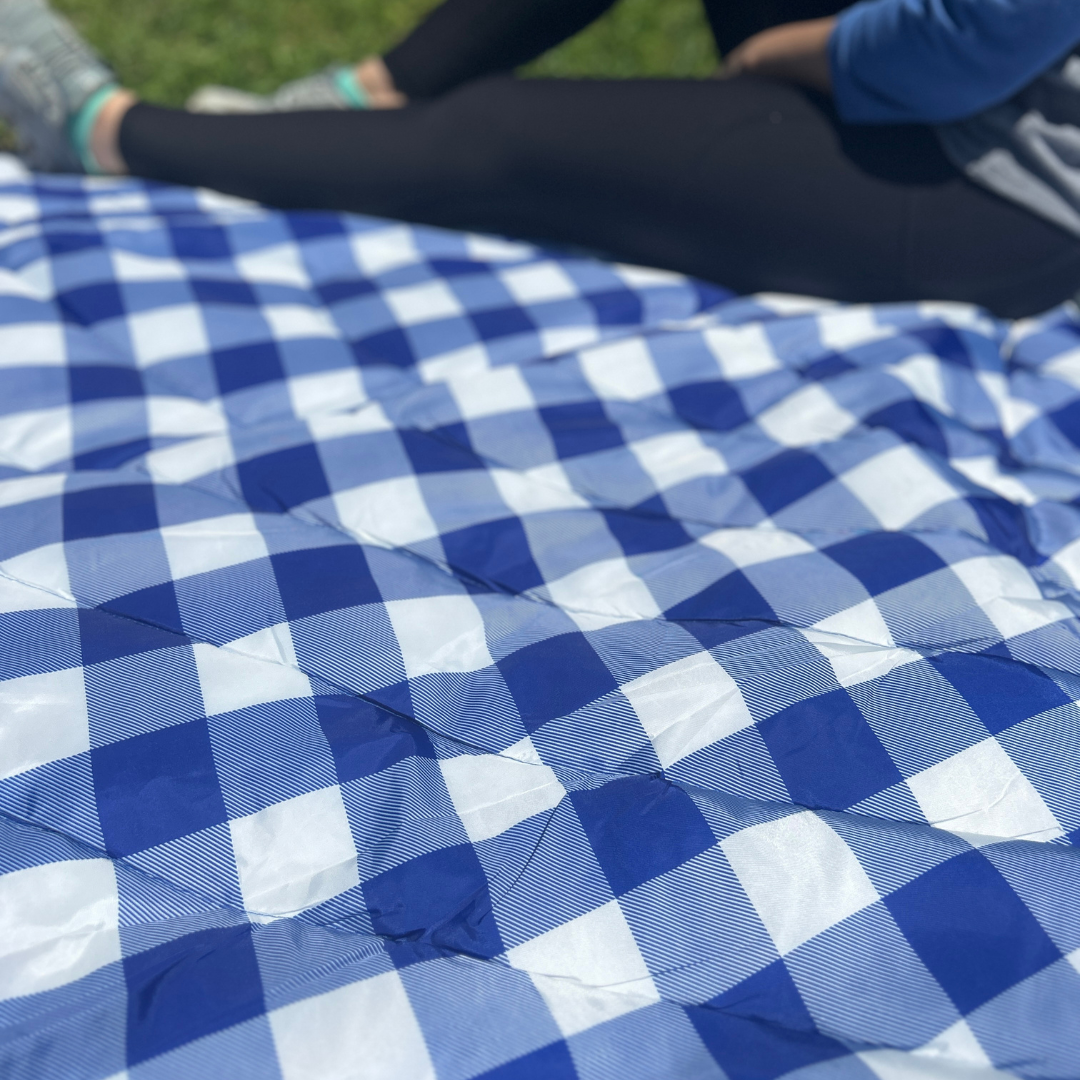 Blue Buffalo Check - Indoor/Outdoor Puffy Blanket