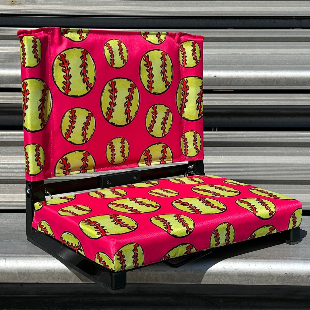 Softball Pink Folding Stadium Seat