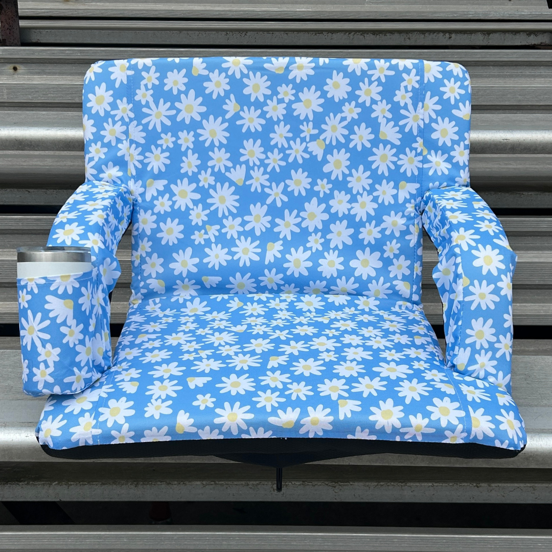 Spring Flowers 23" Stadium Seat with Armrests