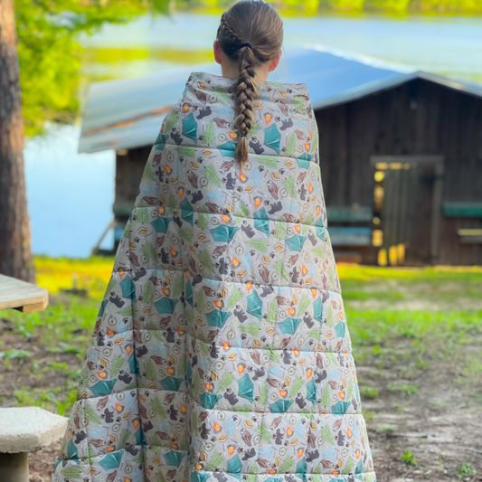 Gone Campin' - Indoor/Outdoor Puffy Blanket - Final Sale