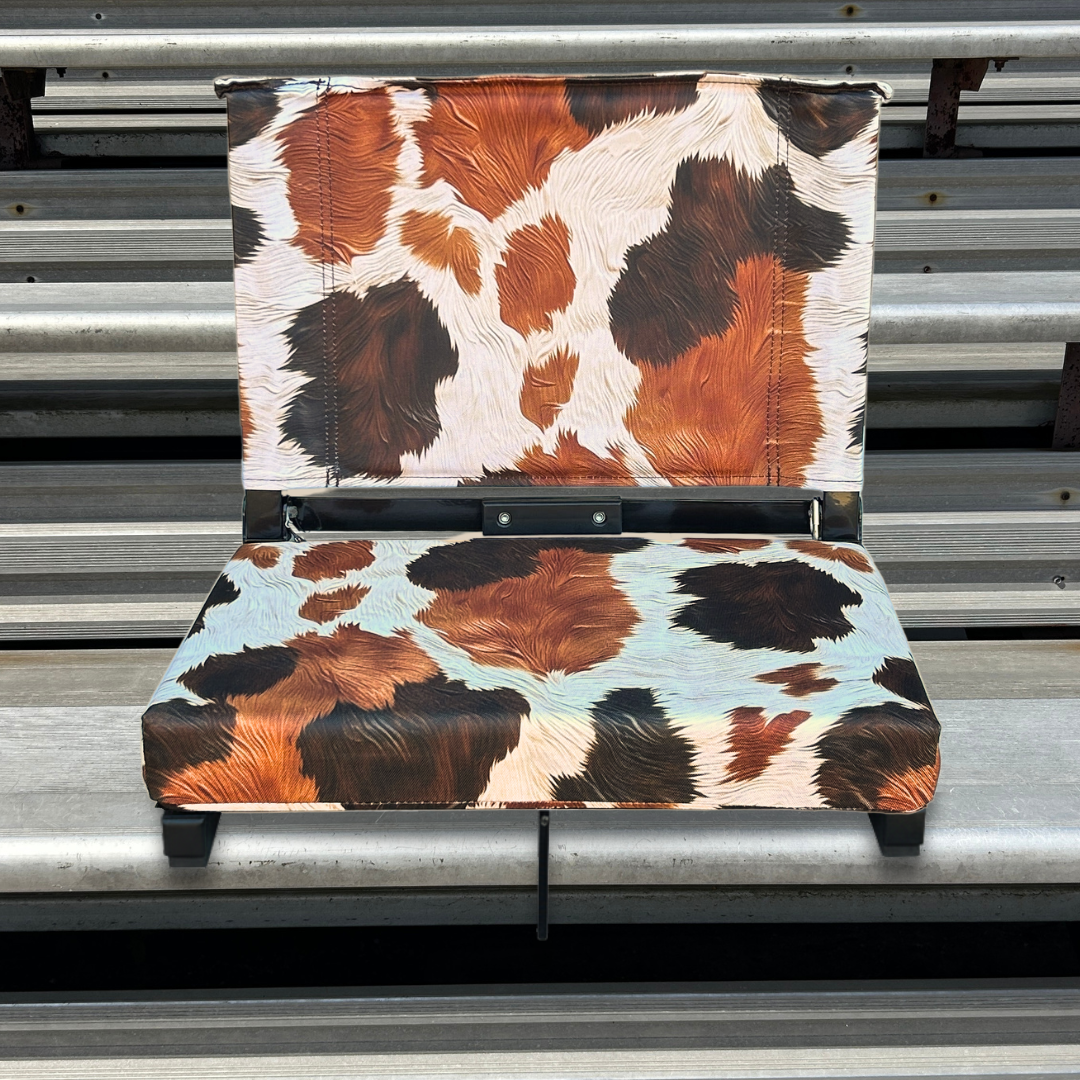 Brown Cow Folding Stadium Seat
