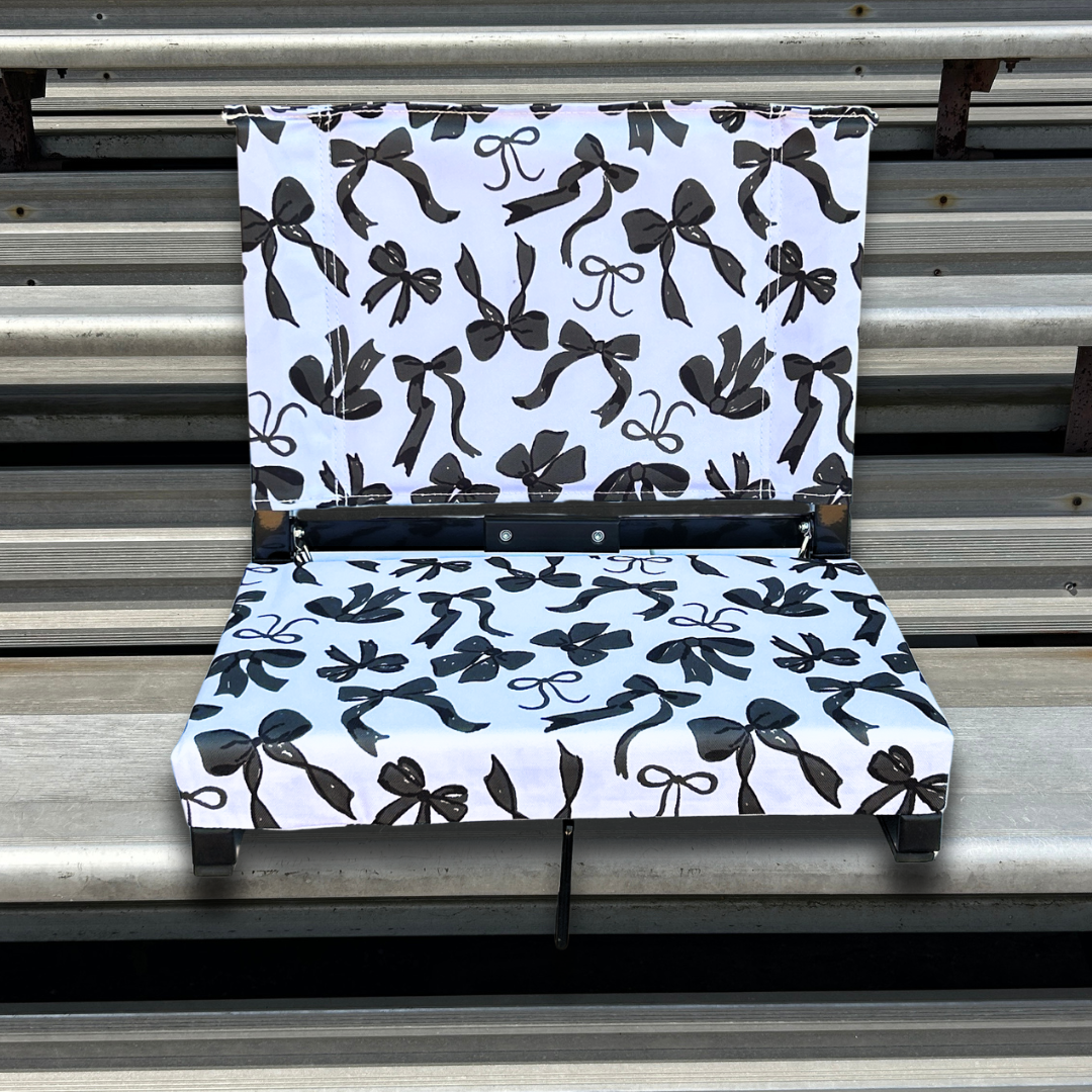 Black Bows Folding Stadium Seat