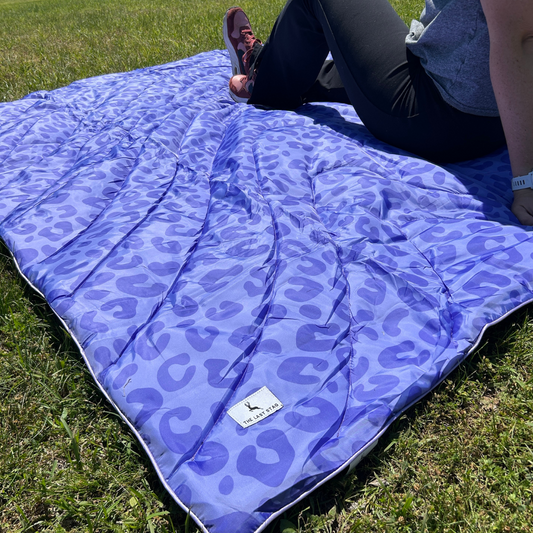 Purple Leopard - Indoor/Outdoor Puffy Blanket