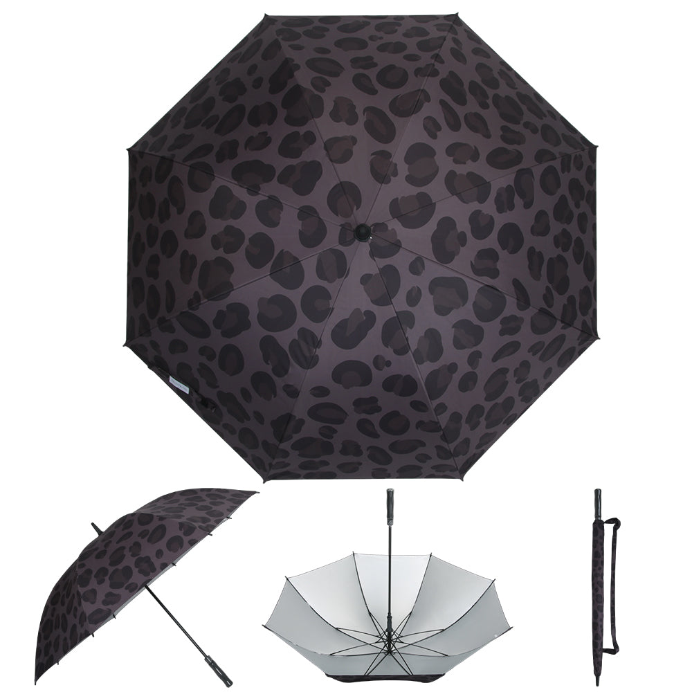 Black Leopard - UPF 50+ Large Golf Umbrella