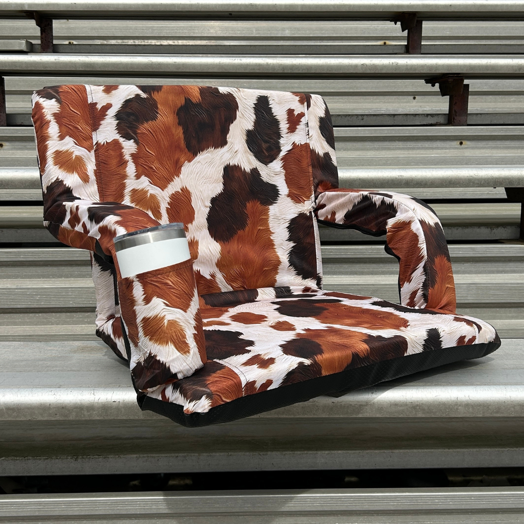Brown Cow 23" Stadium Seat with Armrests