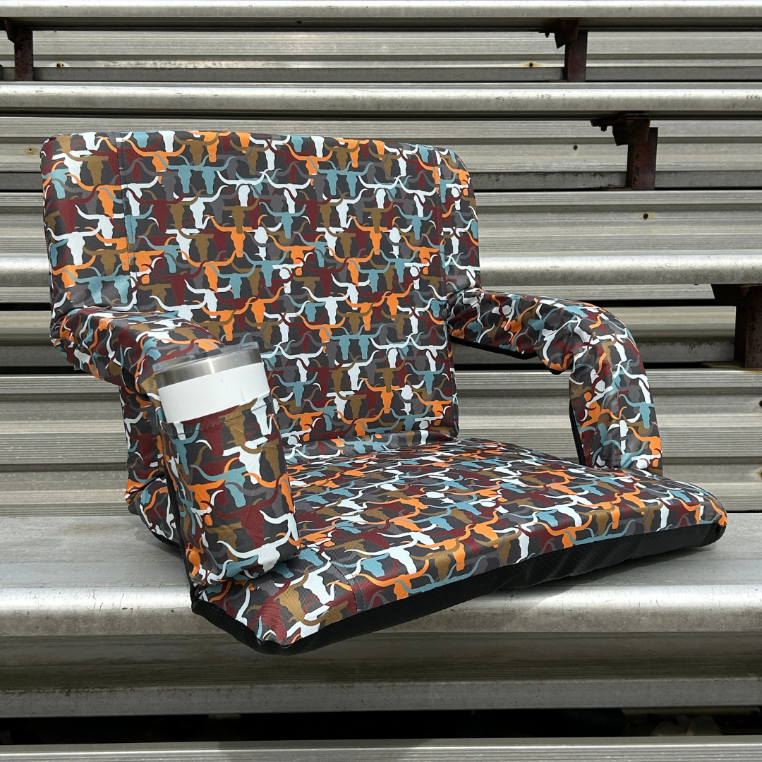 Longhorns 23" Stadium Seat with Armrests
