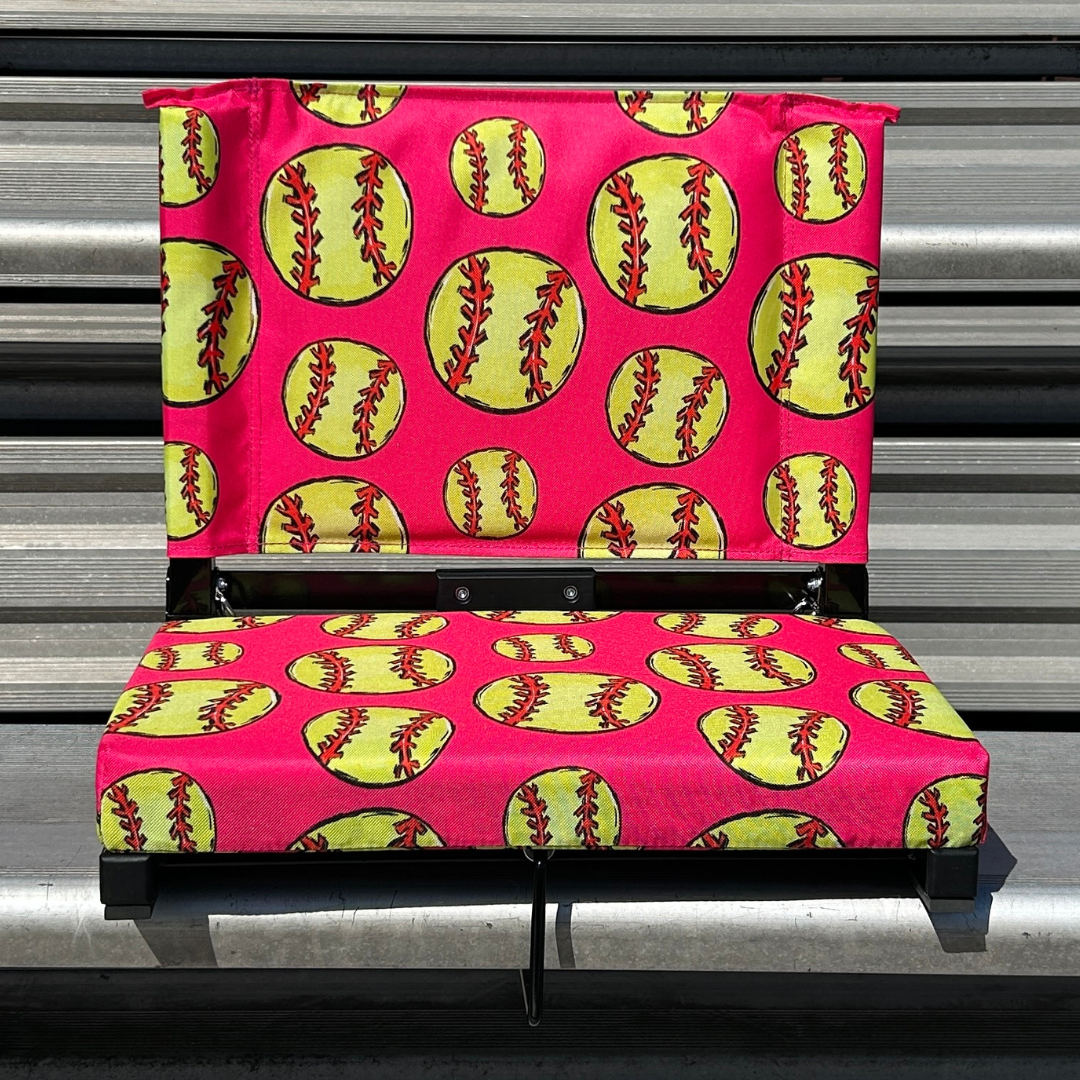 Softball Pink Folding Stadium Seat