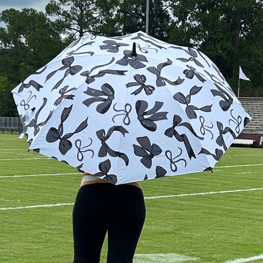 Black Bows - UPF 50+ Large Golf Umbrella