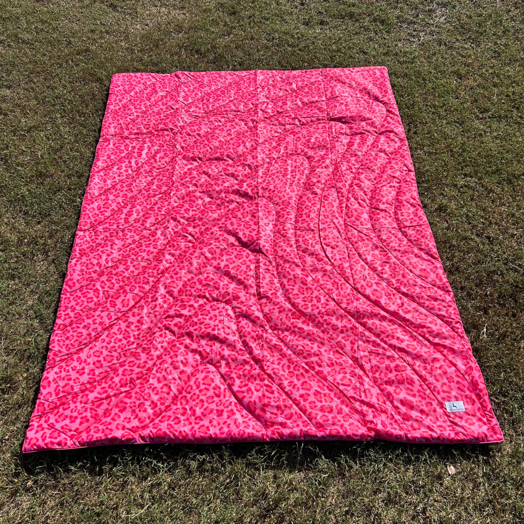 Pink Leopard - Indoor/Outdoor Puffy Blanket