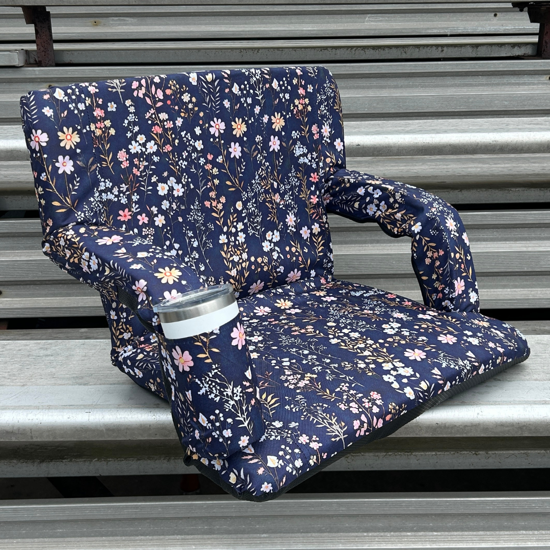Flower Garden 23" Stadium Seat with Armrests