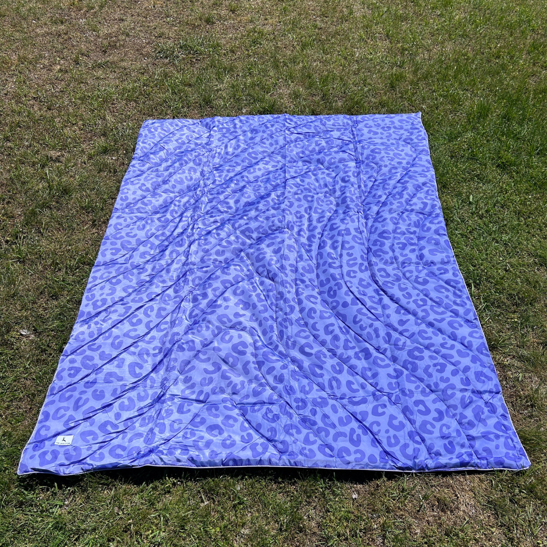 Purple Leopard - Indoor/Outdoor Puffy Blanket