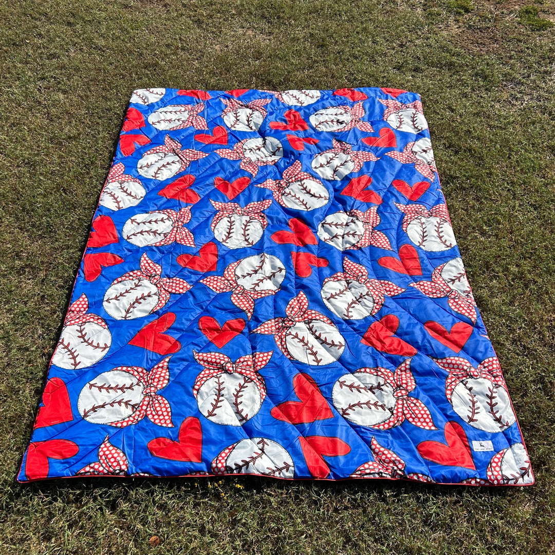 Baseball Mom - Indoor/Outdoor Puffy Blanket