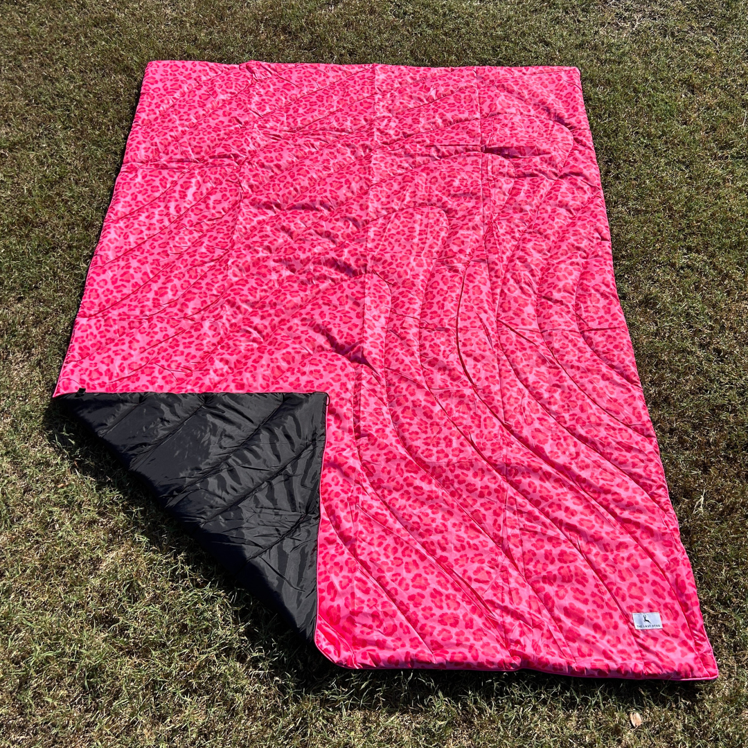 Pink Leopard - Indoor/Outdoor Puffy Blanket