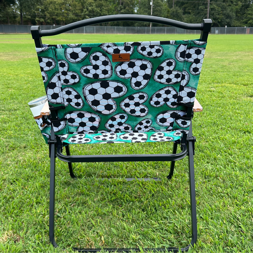 Soccer Hearts Folding Lawn Chair