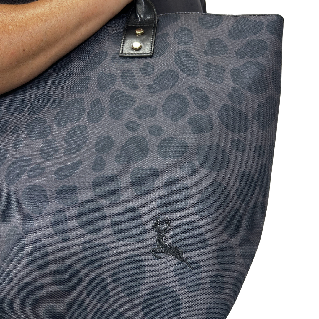 Black Leopard Tote Bag