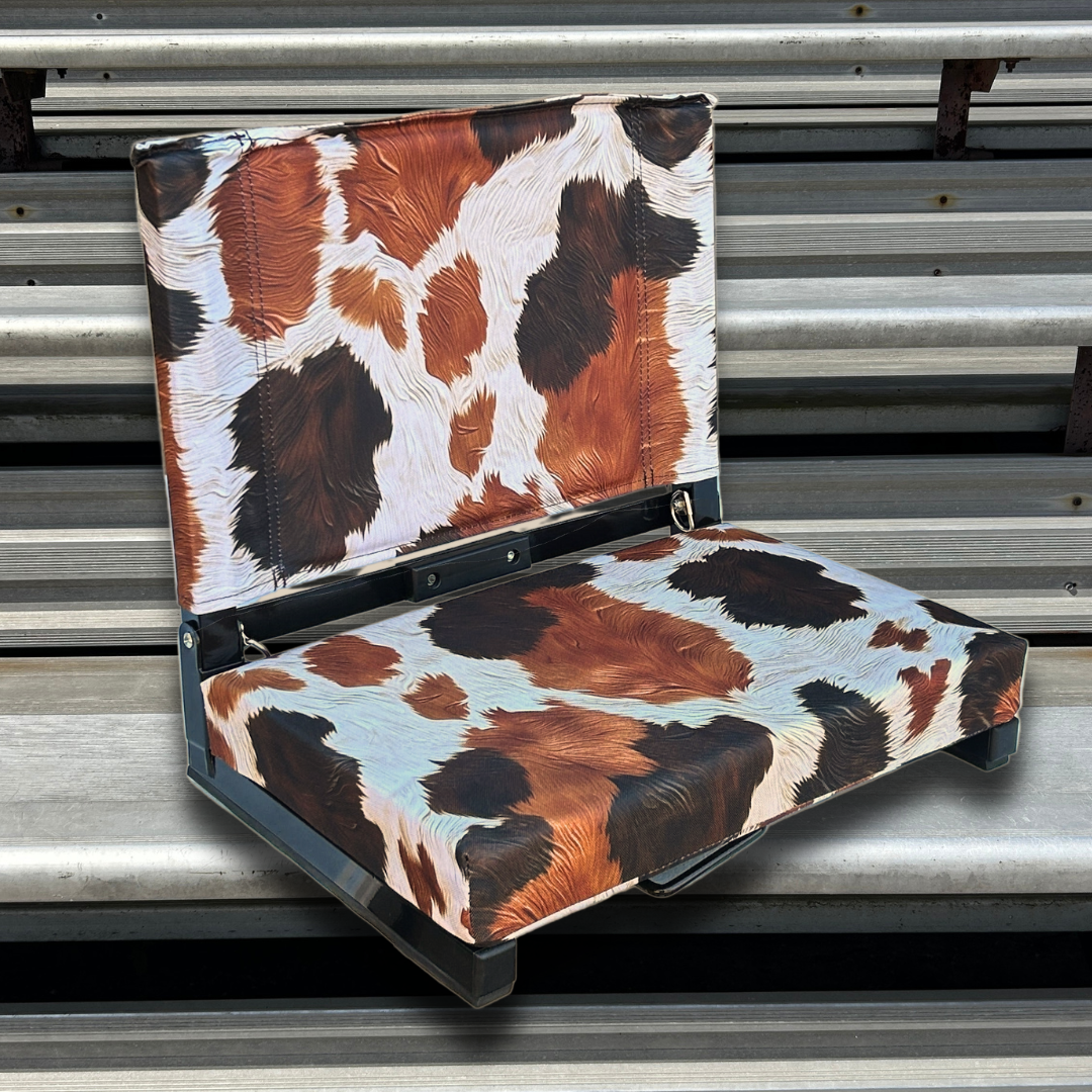 Brown Cow Folding Stadium Seat
