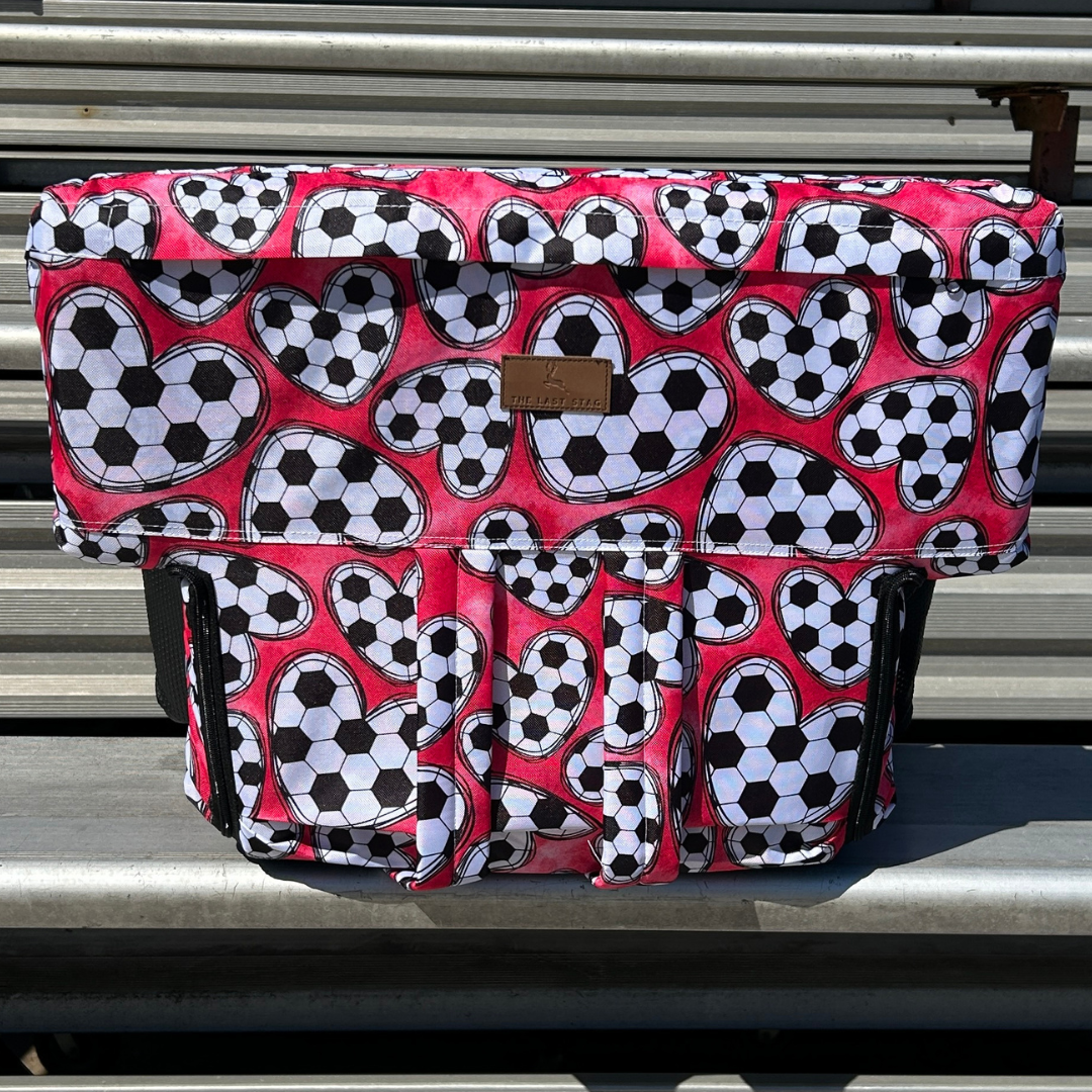 Soccer Hearts - Pink 23" Stadium Seat with Armrests