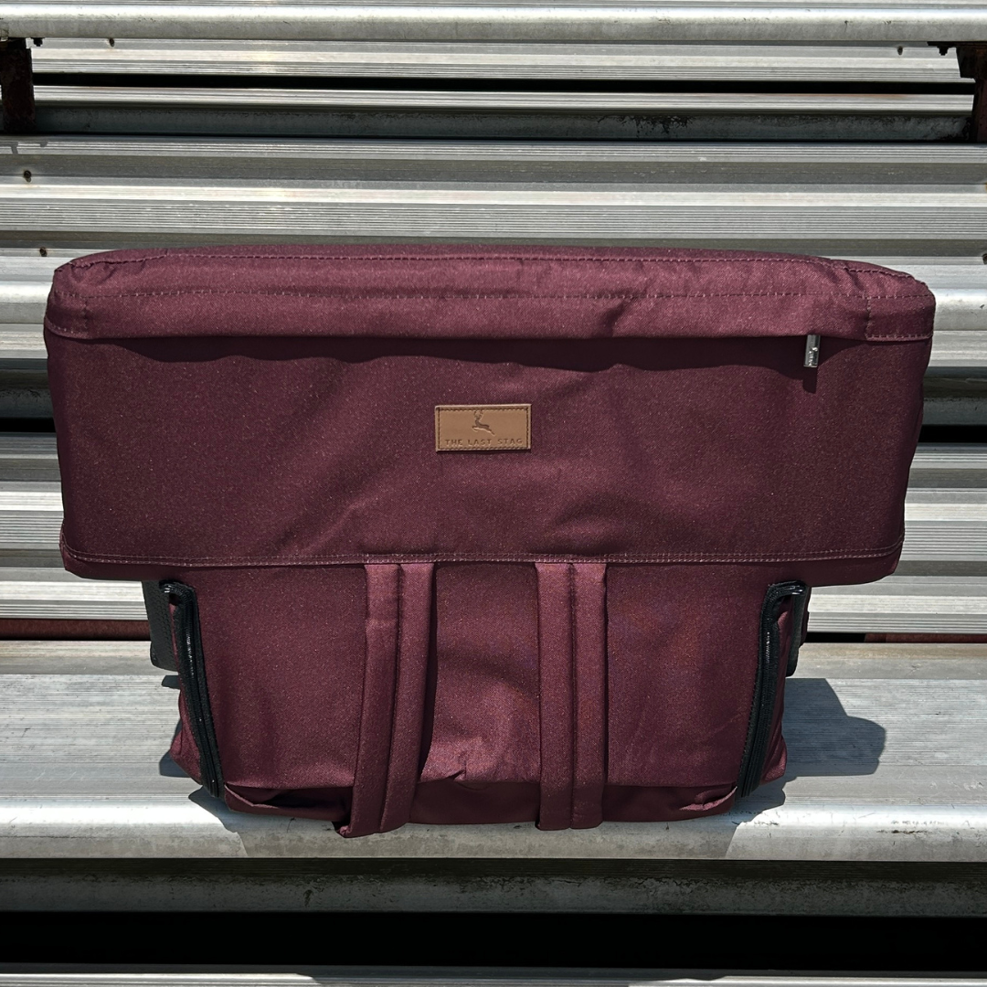 Maroon 23" Stadium Seat with Armrests