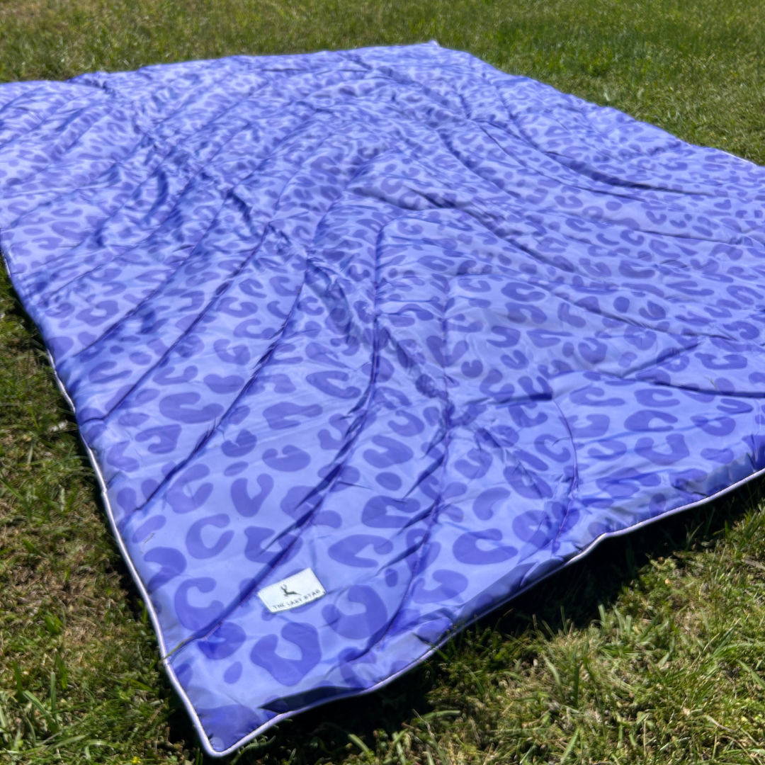 Purple Leopard - Indoor/Outdoor Puffy Blanket