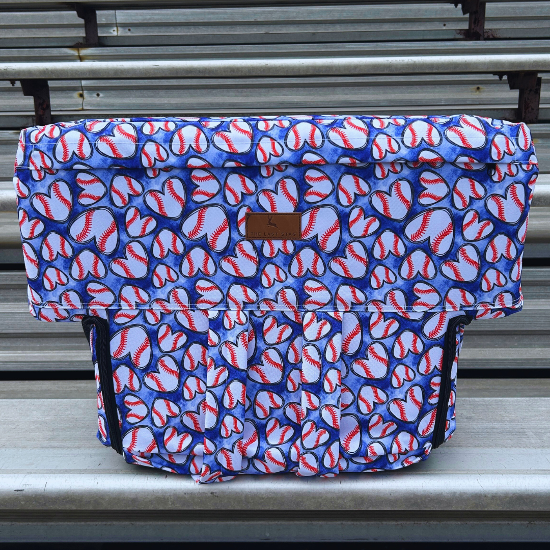 Baseball Hearts 23" Stadium Seat with Armrests