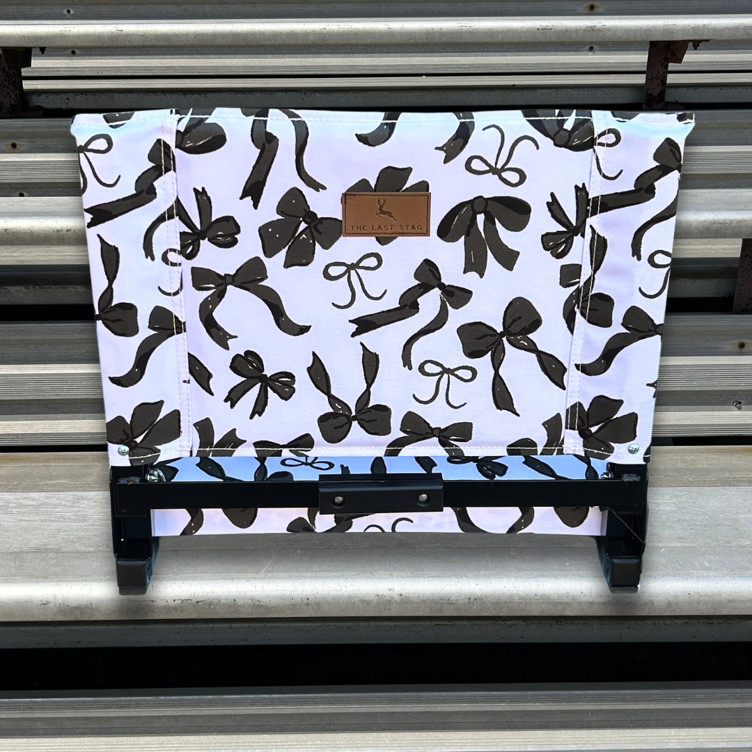 Black Bows Folding Stadium Seat