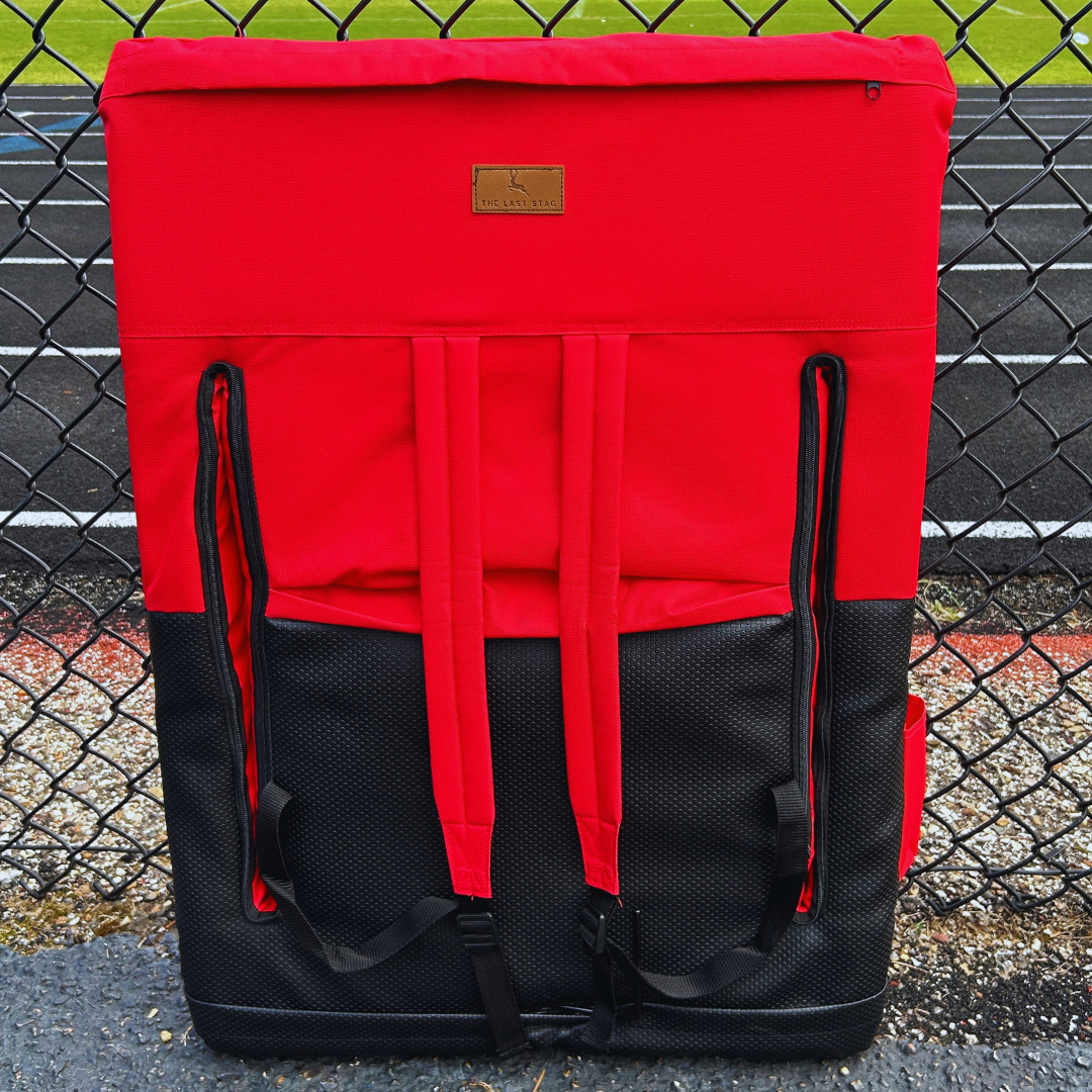 Red 23" Stadium Seat with Armrests