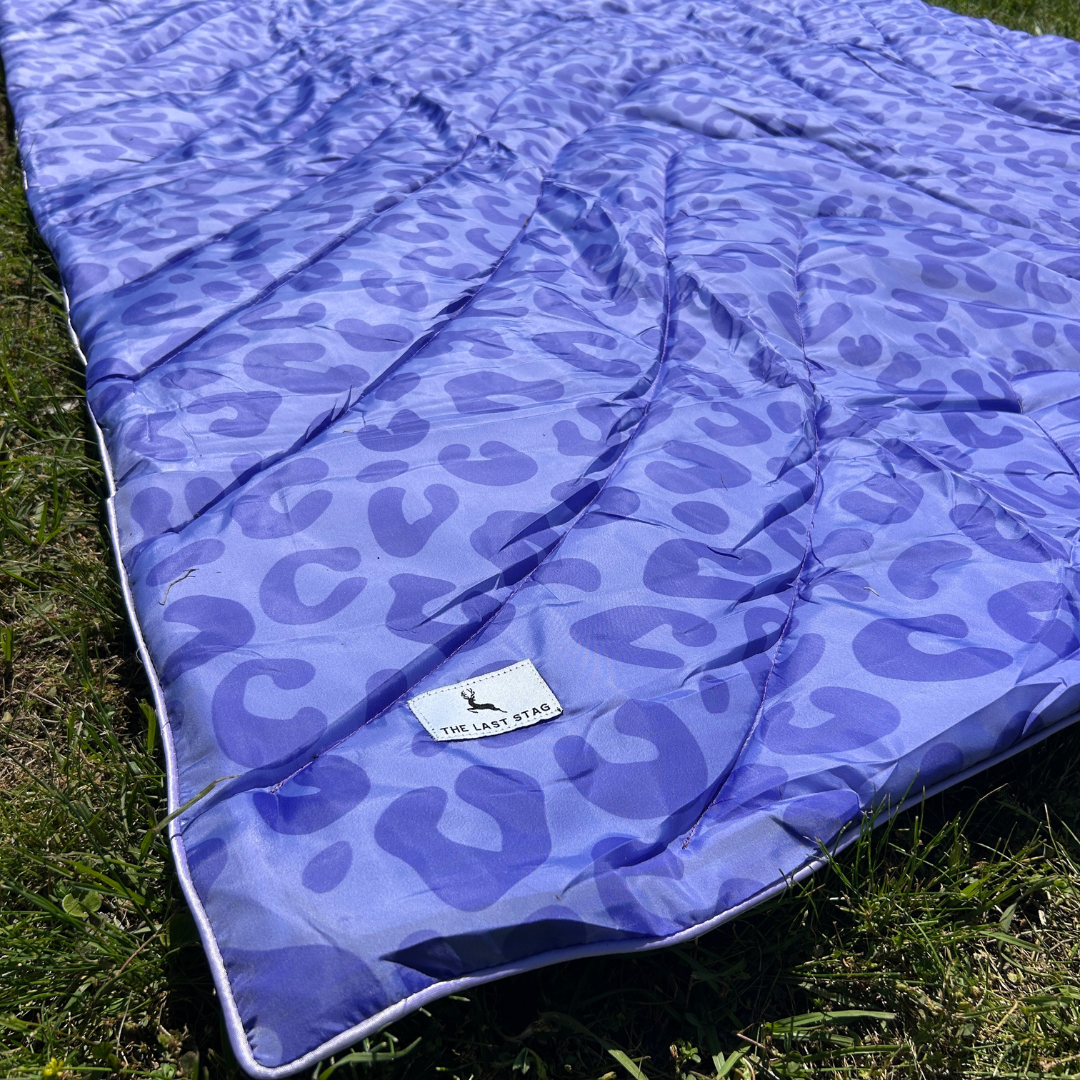 Purple Leopard - Indoor/Outdoor Puffy Blanket