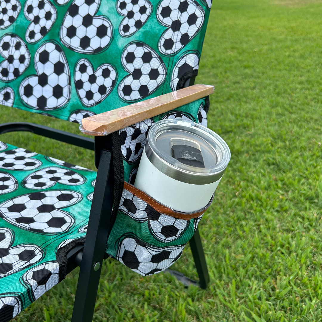 Soccer Hearts Folding Lawn Chair