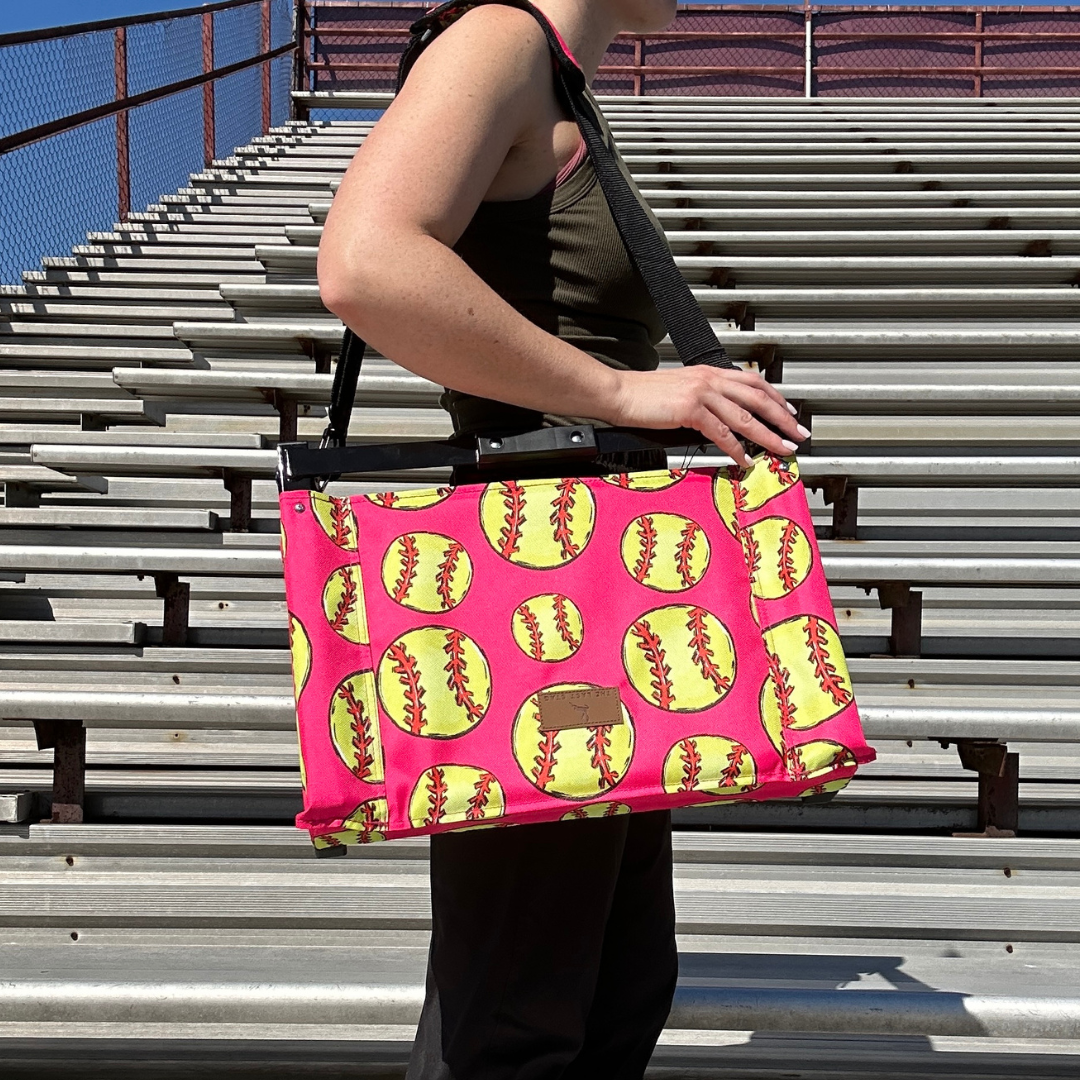 Softball Pink Folding Stadium Seat