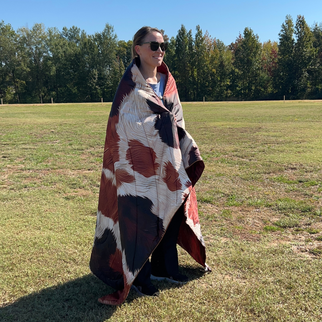 Brown Cow - Indoor/Outdoor Puffy Blanket