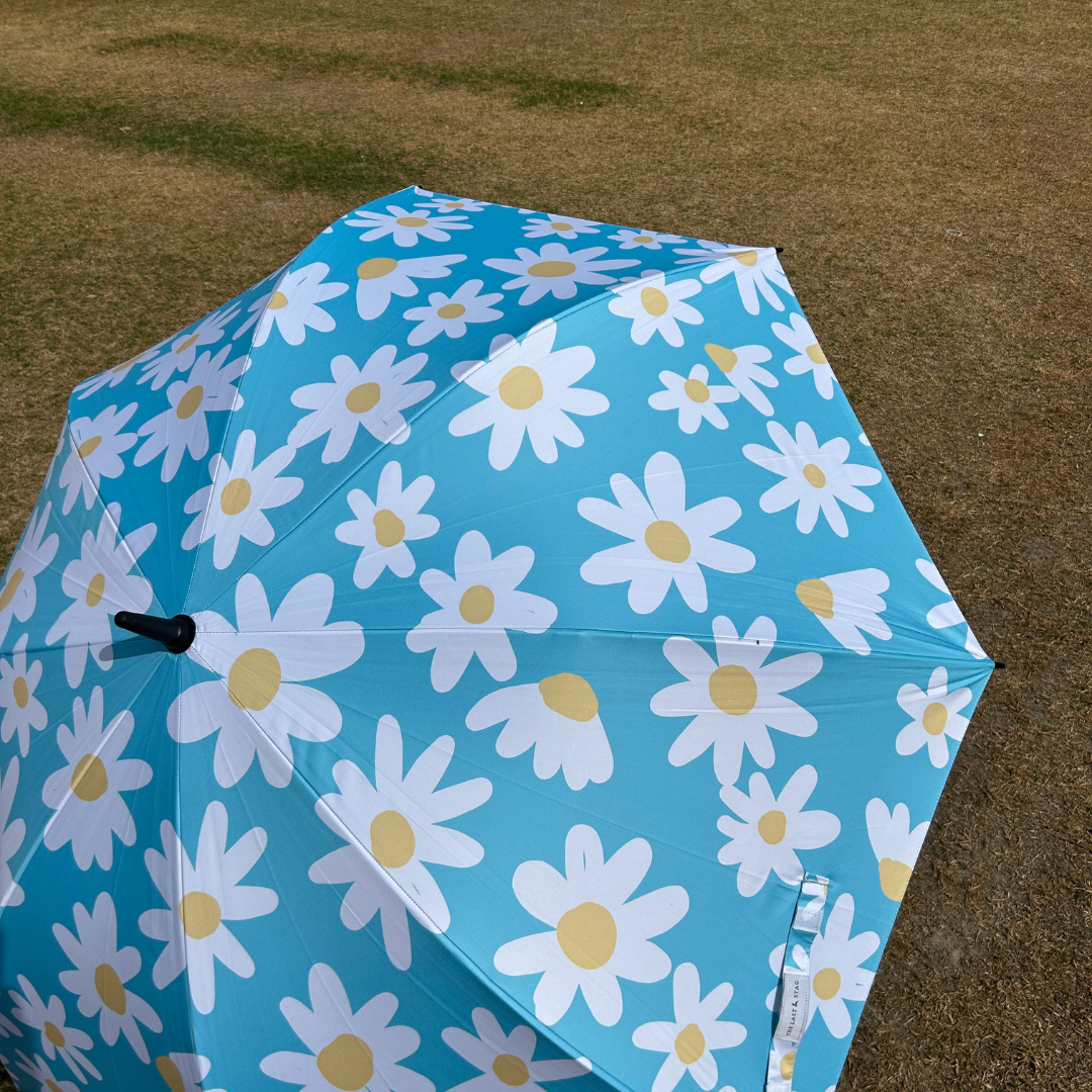 Blue Daisy - UPF 50+ Large Golf Umbrella