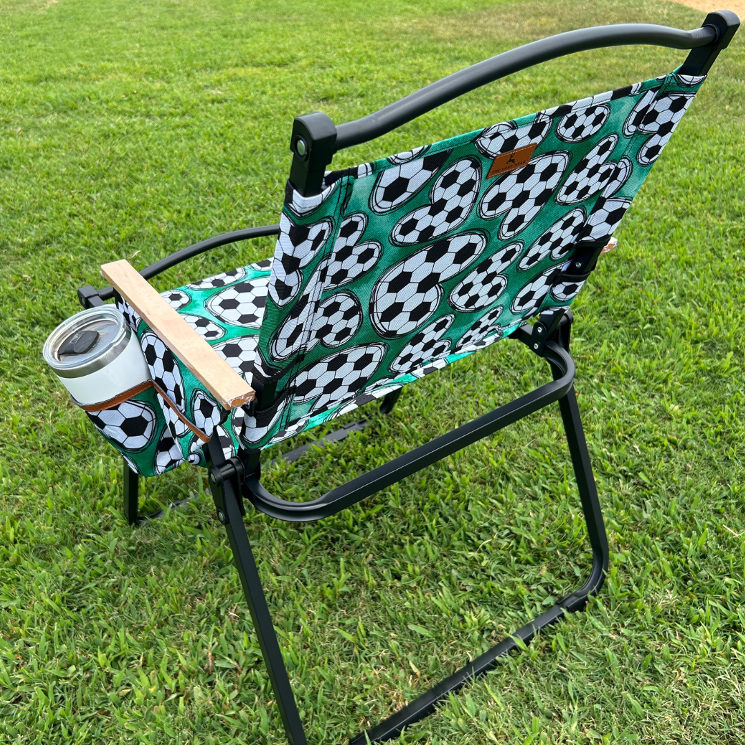 Soccer Hearts Folding Lawn Chair