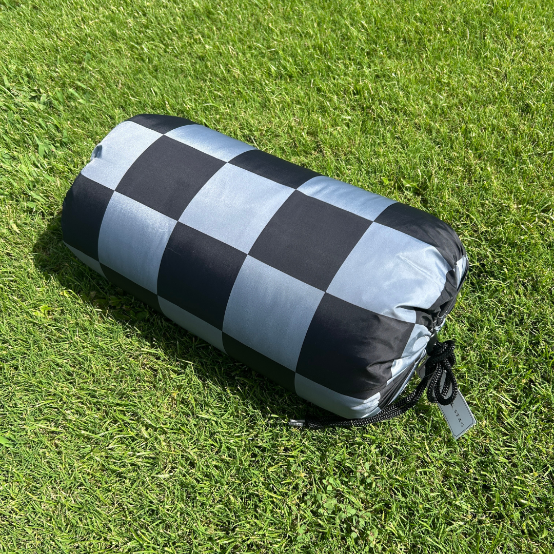 Grey Checkerboard - Indoor/Outdoor Puffy Blanket