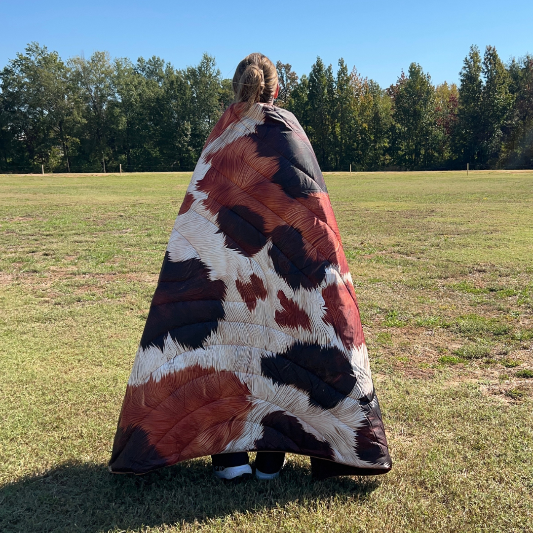 Brown Cow - Indoor/Outdoor Puffy Blanket