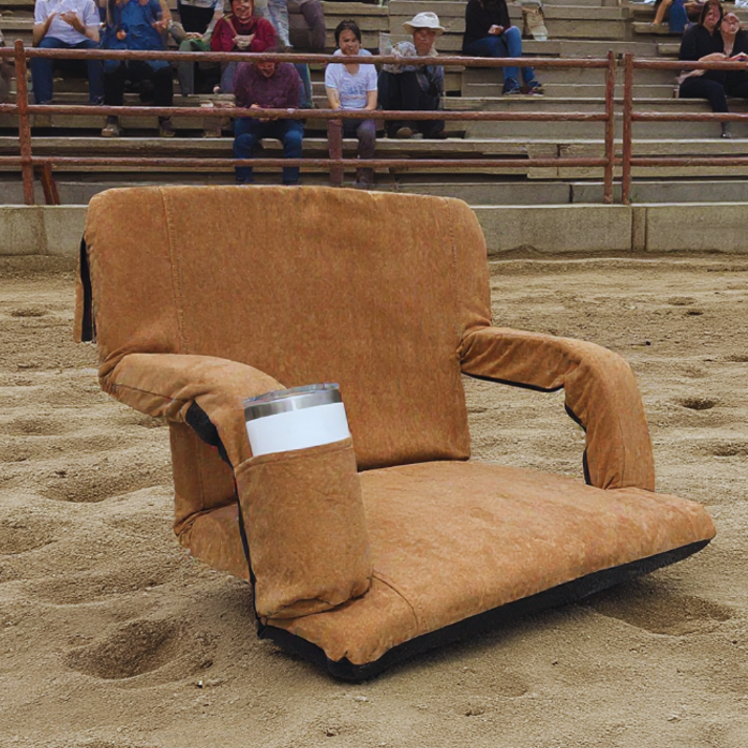 Suede 23" Stadium Seat with Armrests