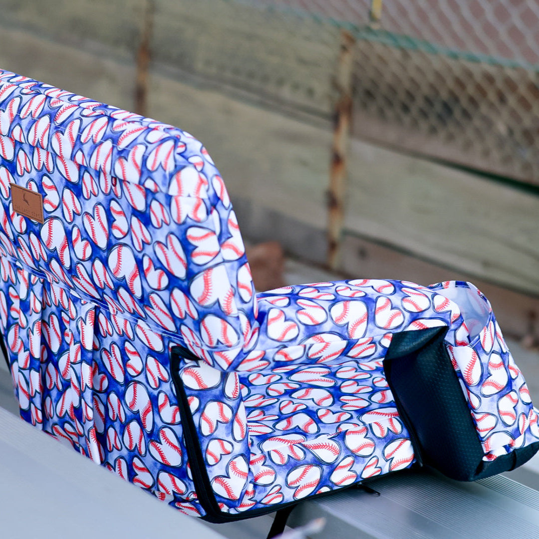 Baseball Hearts 23" Stadium Seat with Armrests