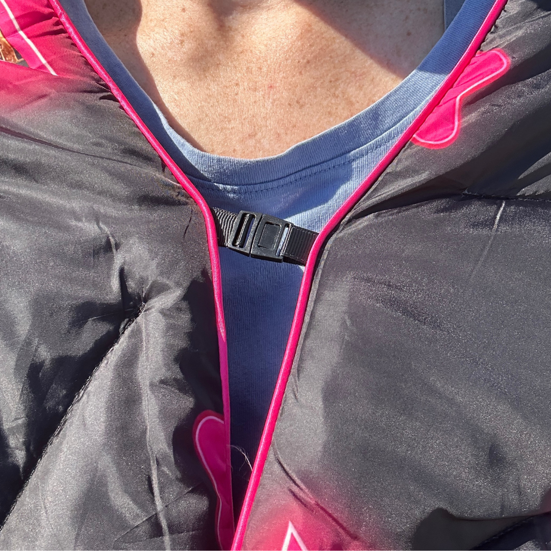 Pink Leopard Lightning Bolts - Indoor/Outdoor Puffy Blanket