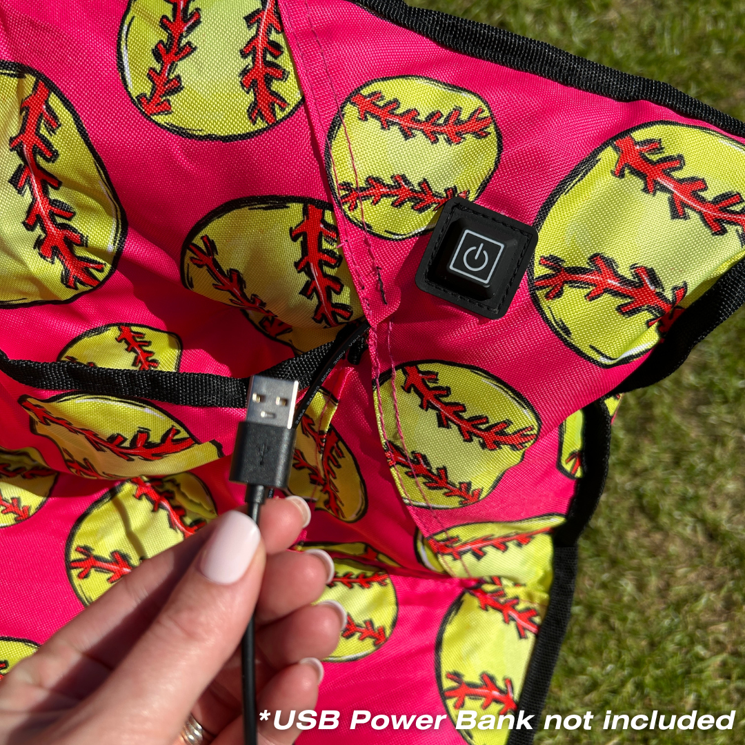 Softball - Pink - Heated Sideline Chair