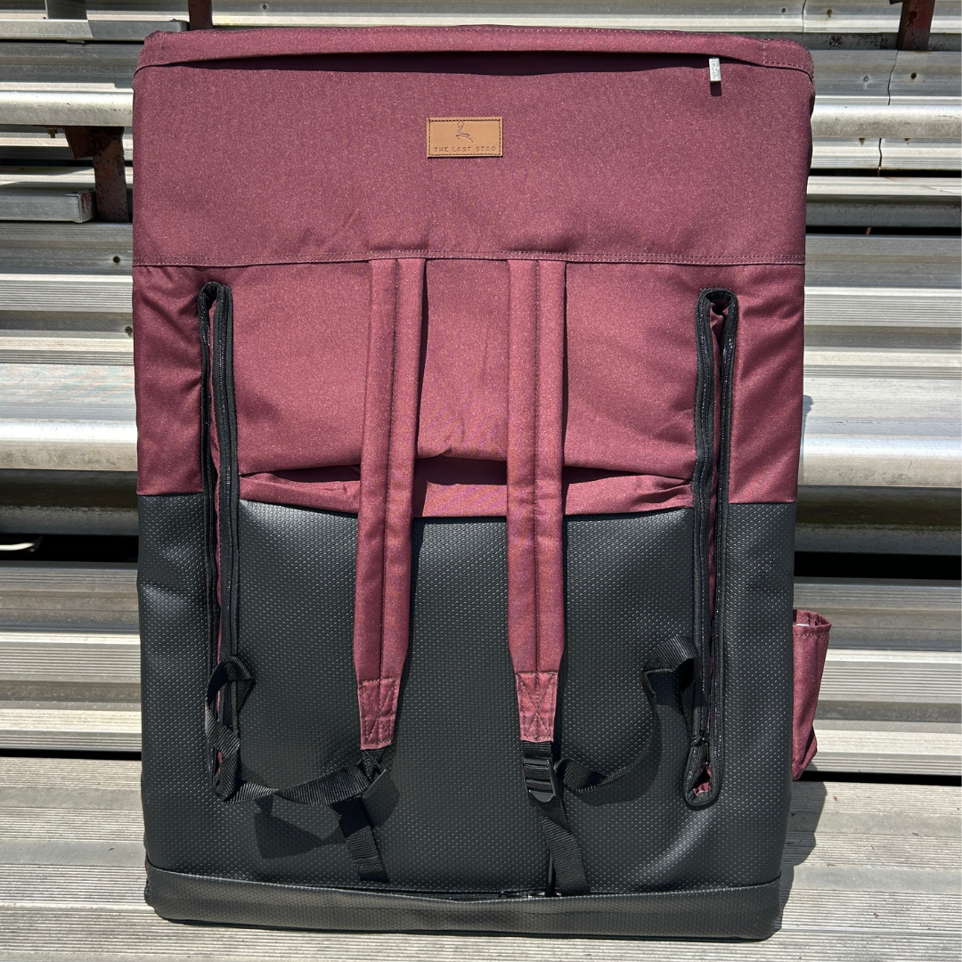 Maroon 23" Stadium Seat with Armrests