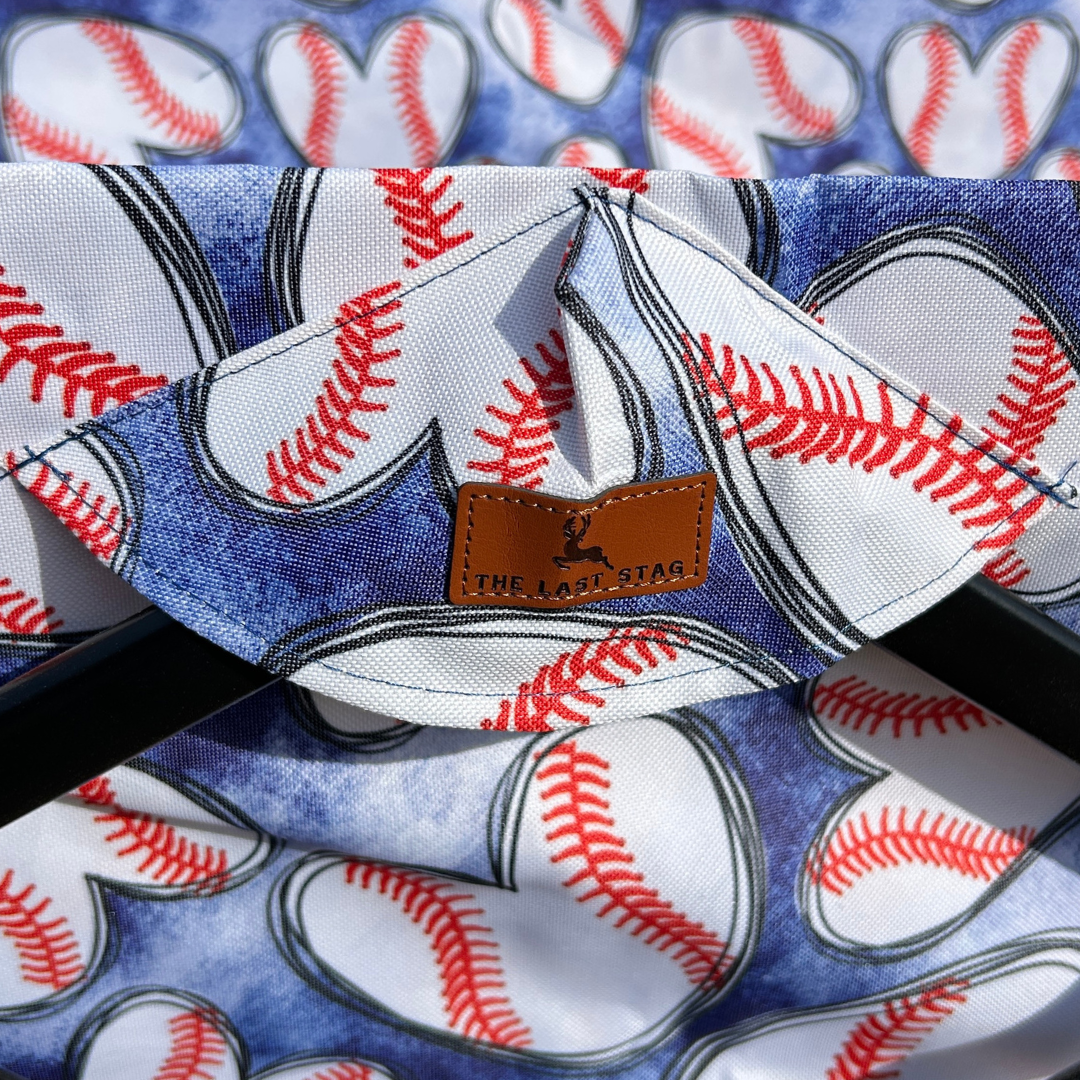 Baseball Hearts Blue Tailgate Wagon