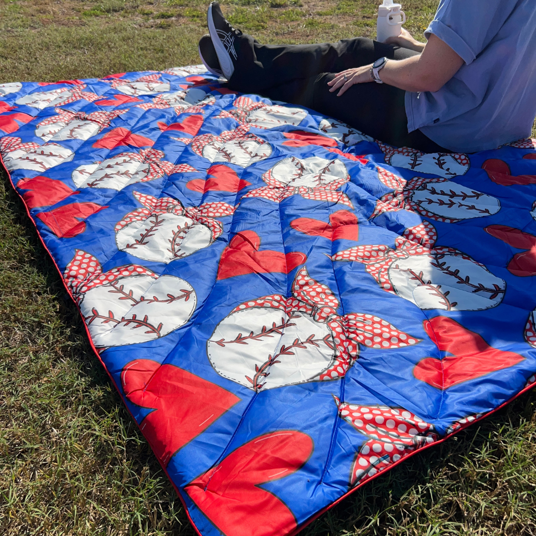 Baseball Mom - Indoor/Outdoor Puffy Blanket