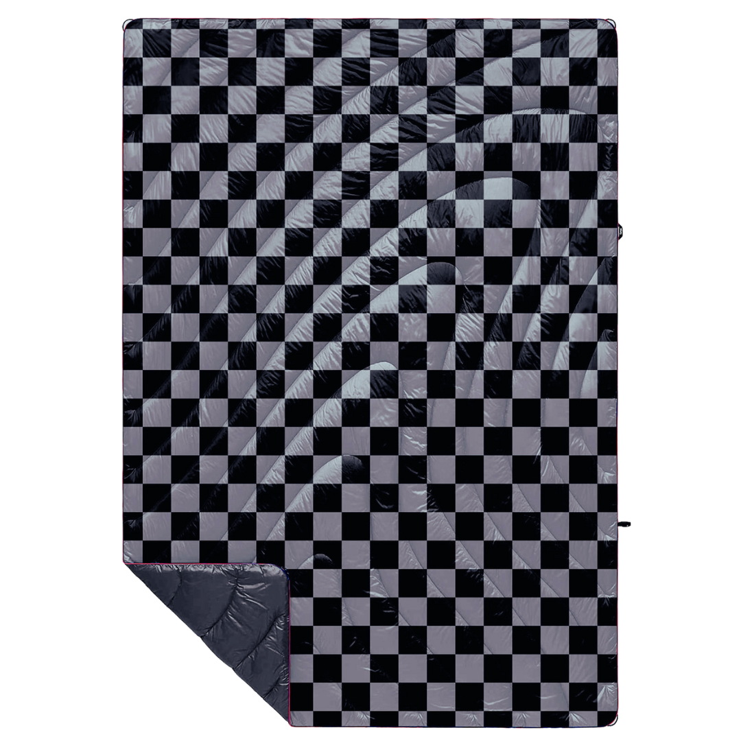Grey Checkerboard - Indoor/Outdoor Puffy Blanket