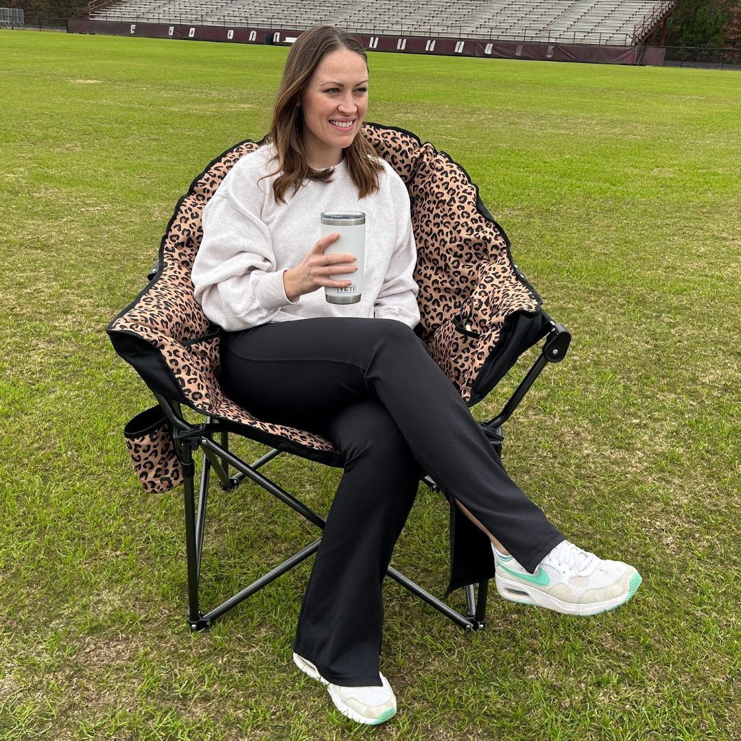 Leopard Print - Heated Sideline Chair