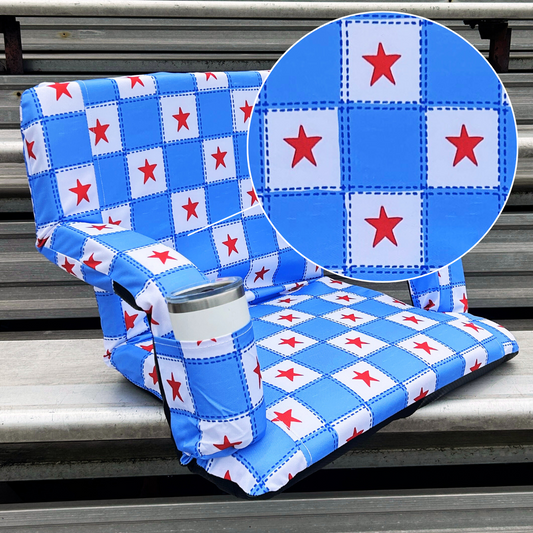 Red Stars 23" Stadium Seat with Armrests