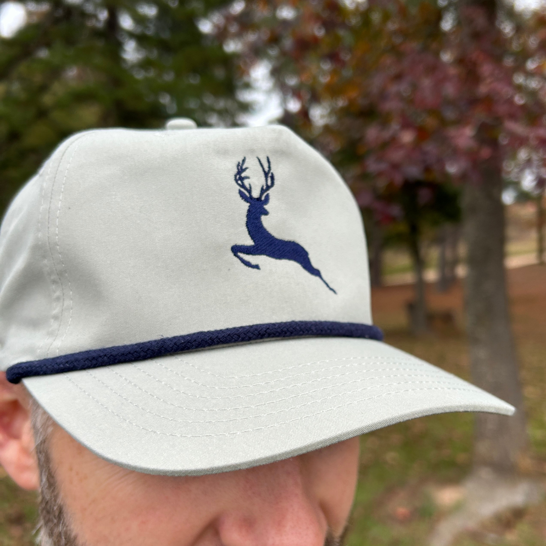 The Last Stag Golf Hat - Light Gray/Navy