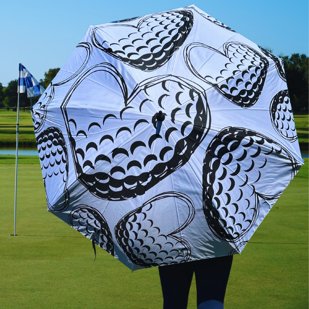 Golf Hearts - Large Golf Umbrella