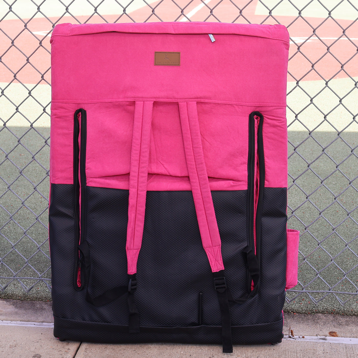 Pink Suede 23" Stadium Seat with Armrests