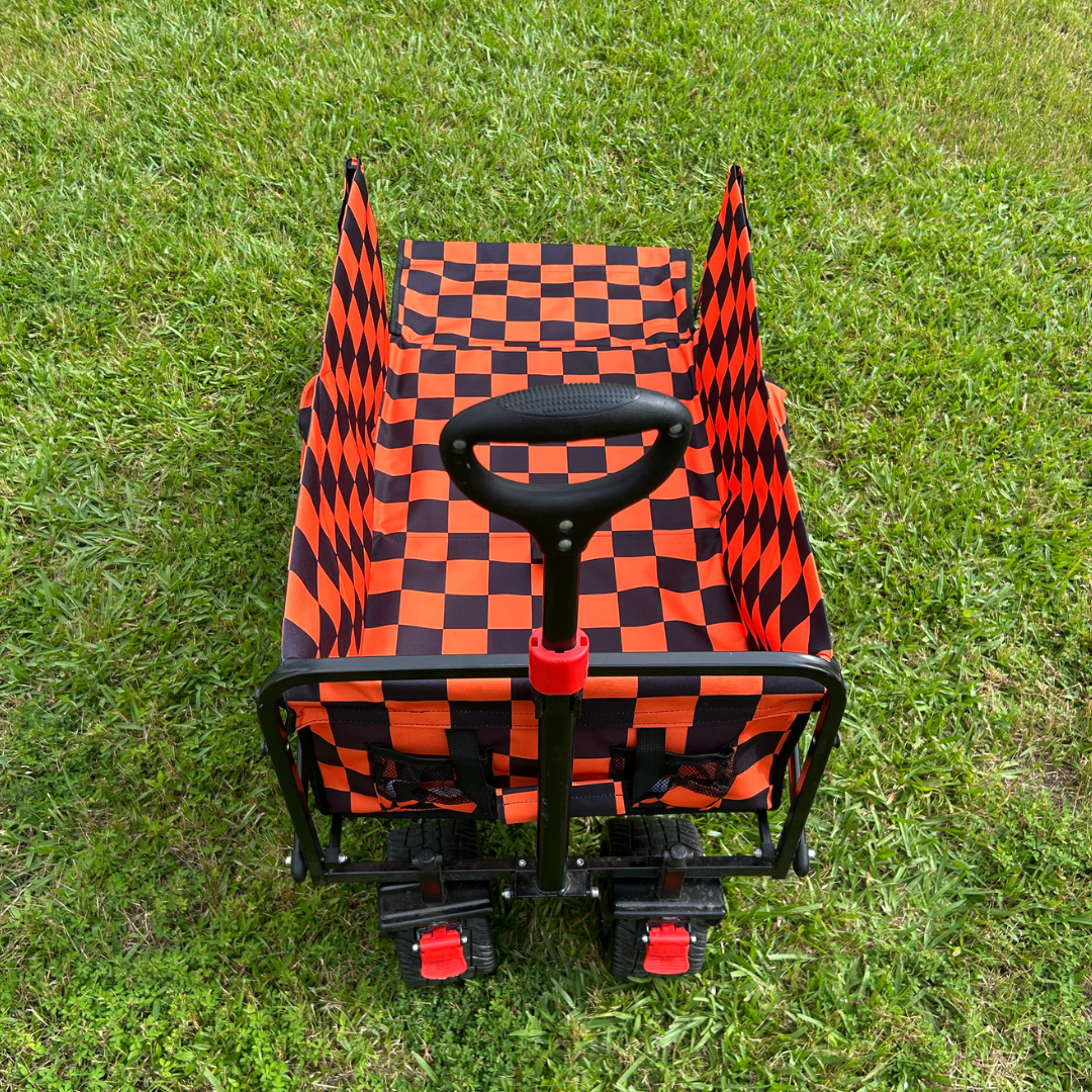 Orange Checkerboard Tailgate Wagon