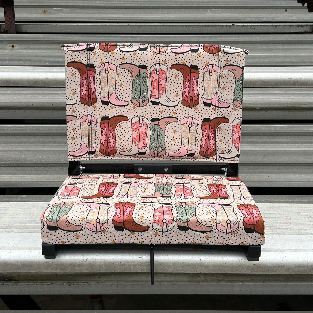 Cowgirl Boots Folding Stadium Seat